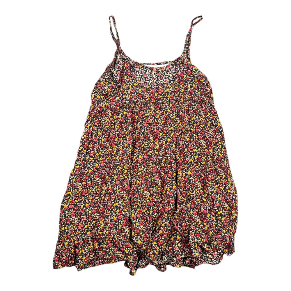 Xhilaration Floral Print Spaghetti Strap Mini Dress Women Size M